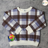[現貨] 日本直送 Pairmanon 童裝 啡藍格仔 兒童衛衣 (100-120cm) - BB Dressup
