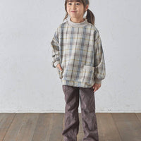 [現貨] 日本直送 Pairmanon 童裝 淺灰格仔 兒童衛衣 (90-120cm) - BB Dressup