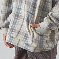 [現貨] 日本直送 Pairmanon 童裝 淺灰格仔 兒童衛衣 (90-120cm) - BB Dressup