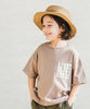 日本直送 Pairmanon 童裝 卡其色方格仔袋 短袖T恤 - BB Dressup