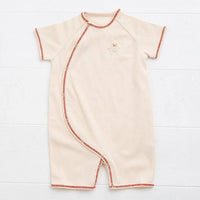 [預購] 日本製 POMPKINS 白色有機棉短袖 嬰兒連身衣/BB衫 - BB Dressup