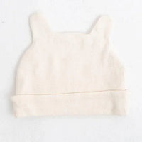 [現貨] 日本製 POMPKINS 初生嬰兒 兔仔 白色有機棉嬰兒帽 - BB Dressup