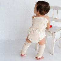 [現貨] 日本製 POMPKINS 初生嬰兒 兔仔 純白色有機嬰兒褲 - BB Dressup