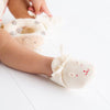 [預購] 日本製 POMPKINS 初生嬰兒 兔仔 純白色有機棉嬰兒鞋 - BB Dressup