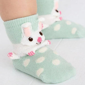 [現貨] 日本製 POMPKINS 初生嬰兒 綠色兔仔 嬰兒襪 - BB Dressup