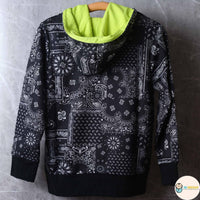 [現貨] 日本直送 Shisky 童裝 黑色腰果花 長袖運動衫褲套裝 (120-130cm) - BB Dressup