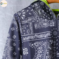 [現貨] 日本直送 Shisky 童裝 灰色腰果花 長袖運動衫褲套裝 (120-130cm) - BB Dressup