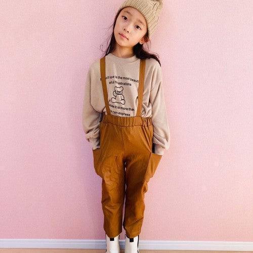 [現貨] 日本直送 Shisky 童裝 卡其綠色 背帶長褲 - BB Dressup