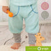 [現貨] 日本製 Yuga 有機棉 初生嬰兒 粉藍色束腳長褲 (90-100cm) - BB Dressup