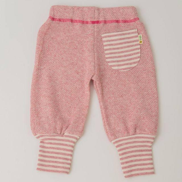 [現貨] 日本製 Yuga 有機棉 初生嬰兒 粉紅色束腳長褲 (90-100cm) - BB Dressup