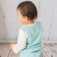 [現貨] 日本製 Yuga 有機棉 嬰兒粉藍色長袖胸袋上衣 (80-100cm) - BB Dressup