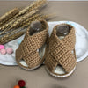 [預購] 香港製造 織家zika.hk 卡其色羅馬鞋款式 鈎織嬰兒鞋 - BB Dressup